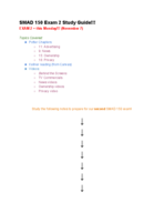 Exam 2 Study Guide, Weeks 7-10