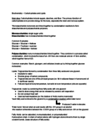 Biochem Notes- Carbs and Lipids 