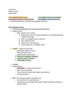 MUS 14 Week 6 Notes; Popular Music of the World, Professor Lysloff