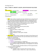 Sociology 1000; Exam 4 Study Guide