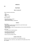 Food Science and Technology: Week 1