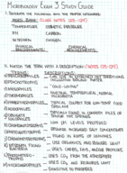 Microbiology/Bacteriology Exam 3 Study Guide