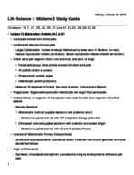 LS1- Midterm 2 Study Guide