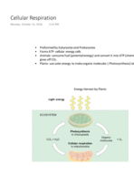 Biol 2107 Lecture notes, week 12