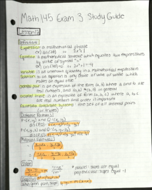 Math 145 Study Guide