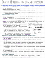 Chapter 18: Regulation of Gene Expression