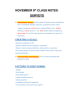 November 9th Wednesday Notes