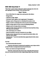 HWC 308 Class Note 11