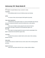 Astronomy 100 final exam study guide