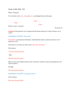 Study Guide for ENGL 333