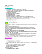 Intimate Relationships & Marriage Exam 4 Study Guide