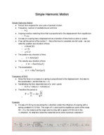 Simple Harmonic Motion