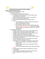 Week 8 Notes over Climate Change