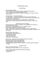 NFSC 112: Food Biotechnology 