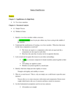 Statics, ENGR 211, Final Study Guide