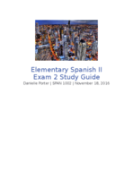 SPAN 1002 Exam 2 study guide