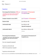 Epidemiology Exam 2