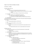 American Government Notes PS 1113 Civil Rights and Civil Liberties