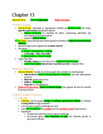 POLI201 Chapter 13 Notes