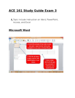 ACE 161 Study Guide