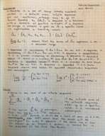 Calculus II, Infinite Sequences and Series Exam Study Guide