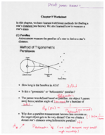 Astronomy chapter 9 notes