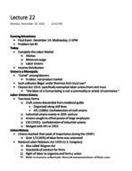 Econ 201 Lecture 22 Notes