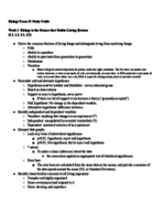 Biology Final Exam Study Guide, Part 1 