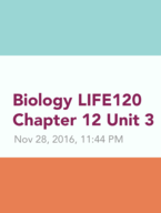 Chapter 12: The Chromosomal Basis of Inheritance