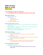 SMAD 150 Notes, Week 14 (11/28)