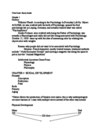 Final Exam Study Guide Psychology