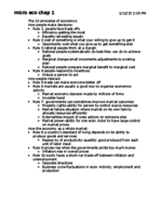 Micro Economics Study Guide