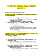 BSC 216 FINAL EXAM STUDY GUIDE