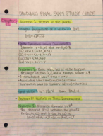  Calculus 3 Final Exam Study Guide