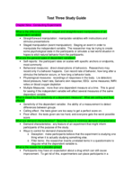 Experimental Psychology Test Three Study Guide (Final)