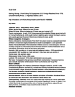 History Final Study Guide