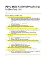 Final Study Guide (Chapters 10 - 15)