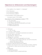 Objections to Utilitarianism and Deontologism