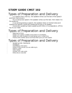 CMST 102 Types of Delivery