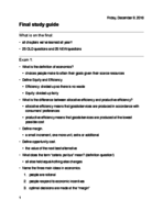 Final Exam Study Guide
