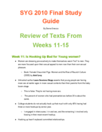Final Exam Study Guide