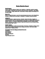 Final Exam Review Sheet