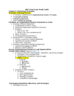 MKT Final Exam Study Guide