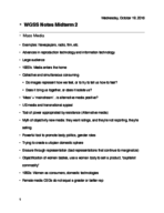 Gender Sex & Power: WGSS 1110 Notes