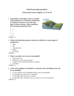 Geology Final Study Guide