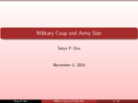 ECON 490: MILITARY COUP