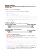 Psychology 100 Notes