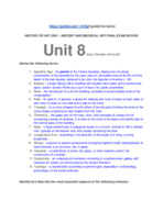 Study Guide for Art History 2001 Final Exam