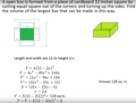 Box Maxima and Minima Problem
