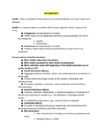 Health Promotion Fall 2016: ALL NOTES